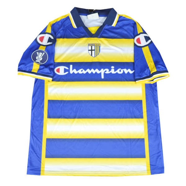 Tailandia Camiseta Parma Segunda equipación Retro 2004 2005 Azul Amarillo